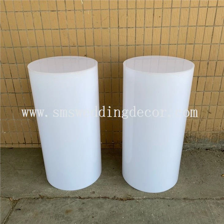 round white acrylic display pedestal
